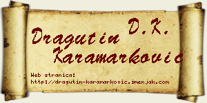 Dragutin Karamarković vizit kartica